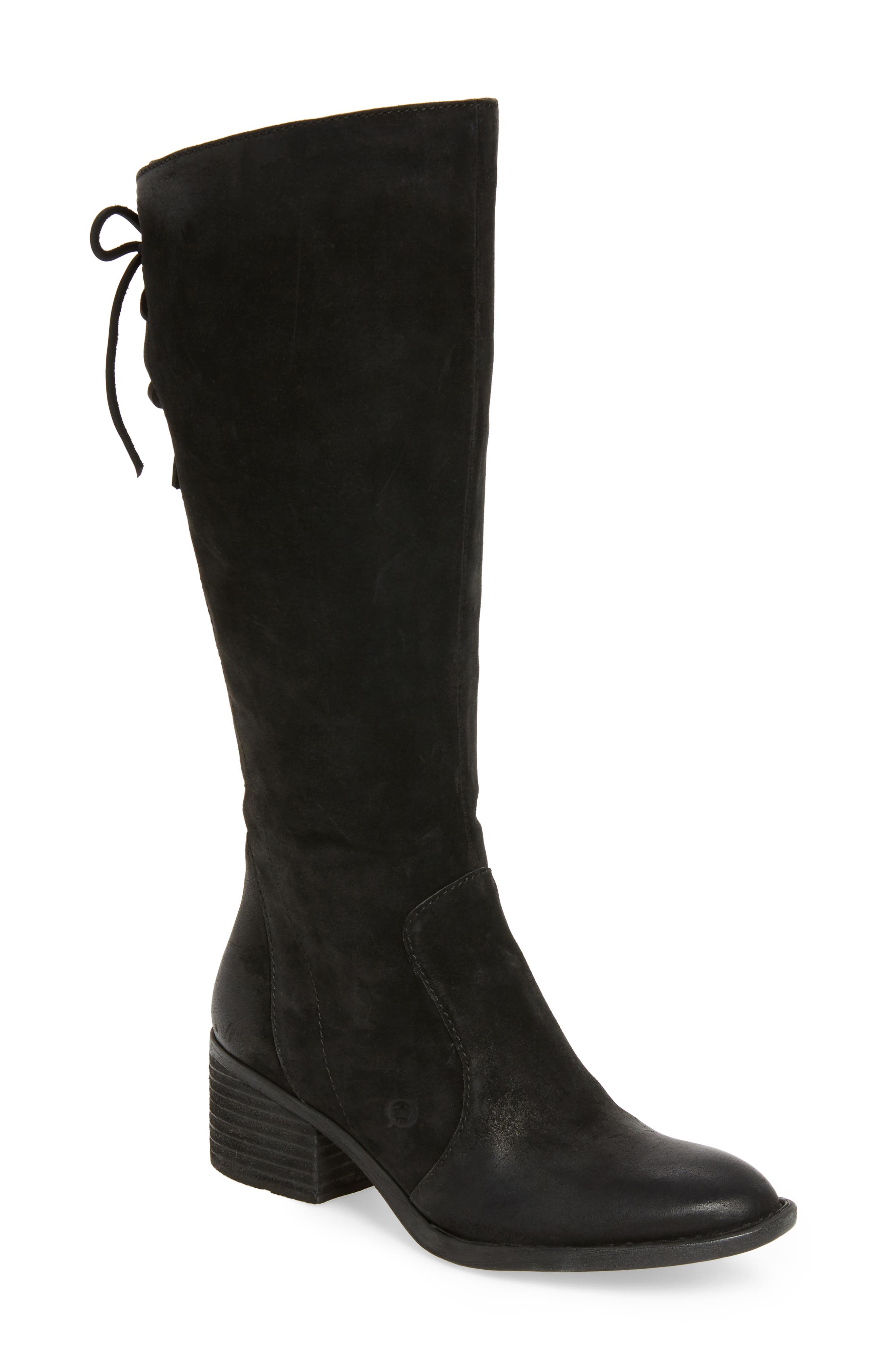 Felicia Knee High Boot, Main, color, BLACK DISTRESSED LEATHER
