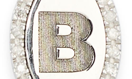 Meshmerise Diamond Initial Disc Bracelet In Metallic
