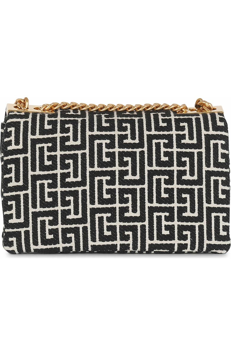 Balmain 1945 Soft Small Monogrammed Canvas Bag, Alternate, color,