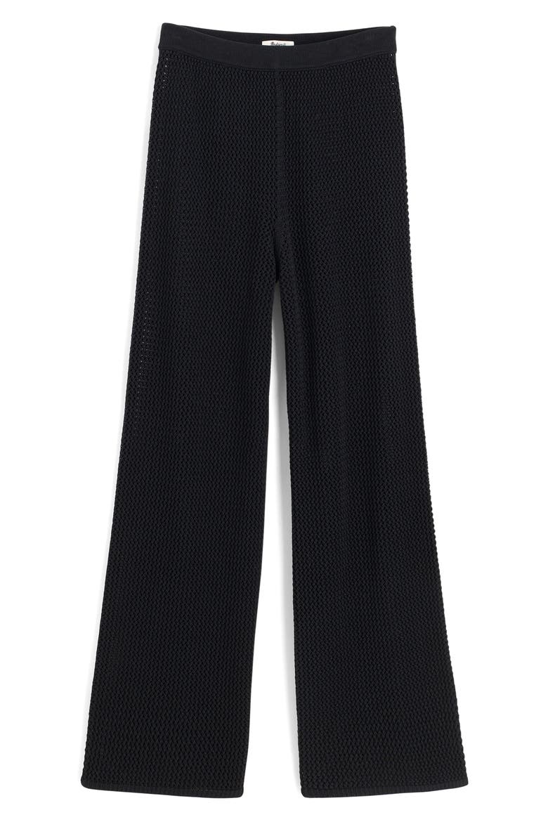 Open Stitch Sweater Pants, Alternate, color, TRUE BLACK