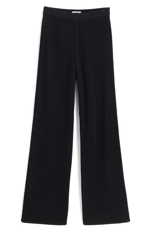 Madewell Open Stitch Sweater Pants In Black