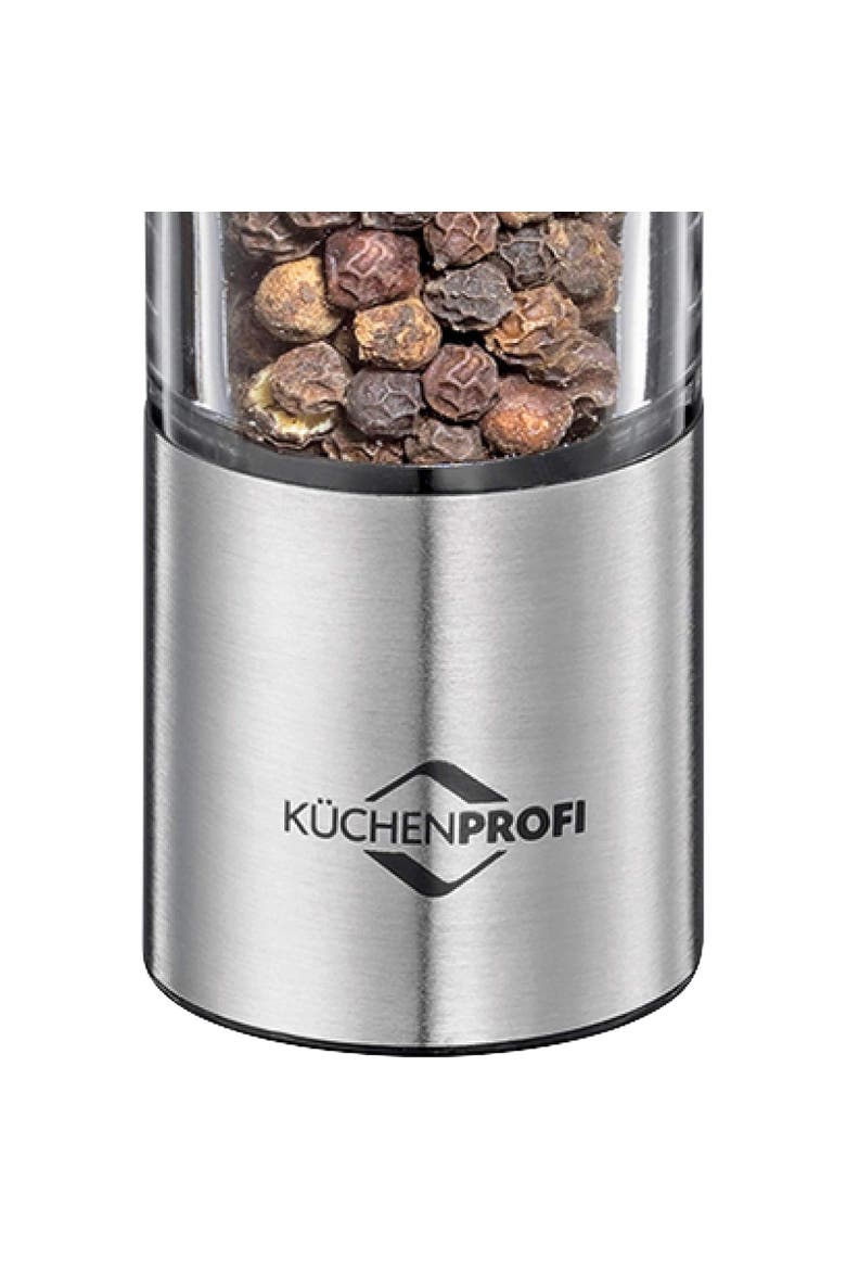Pepper Push Mill Grinder, Stainless & Acrylic, Alternate, color, Silver