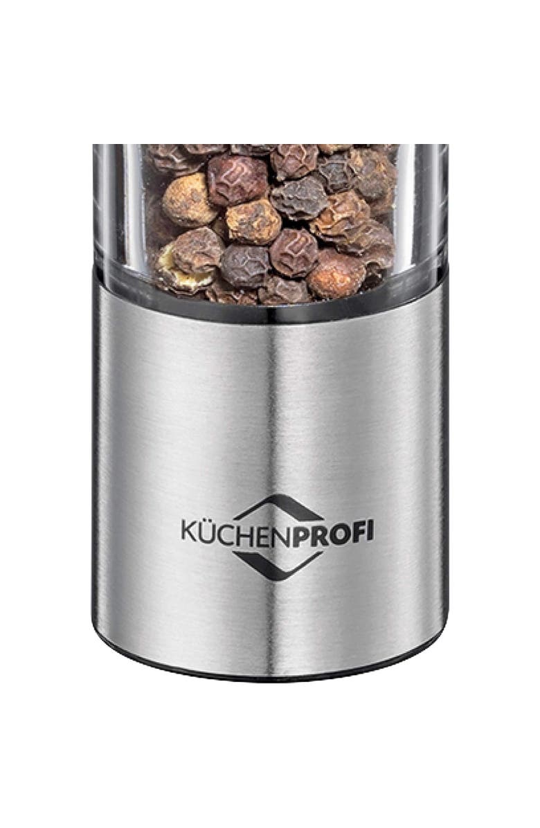 Kuchenprofi Pepper Push Mill Grinder, Stainless & Acrylic, Alternate, color, Silver