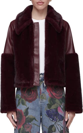 Colorblock Plaid Double Breasted Coat