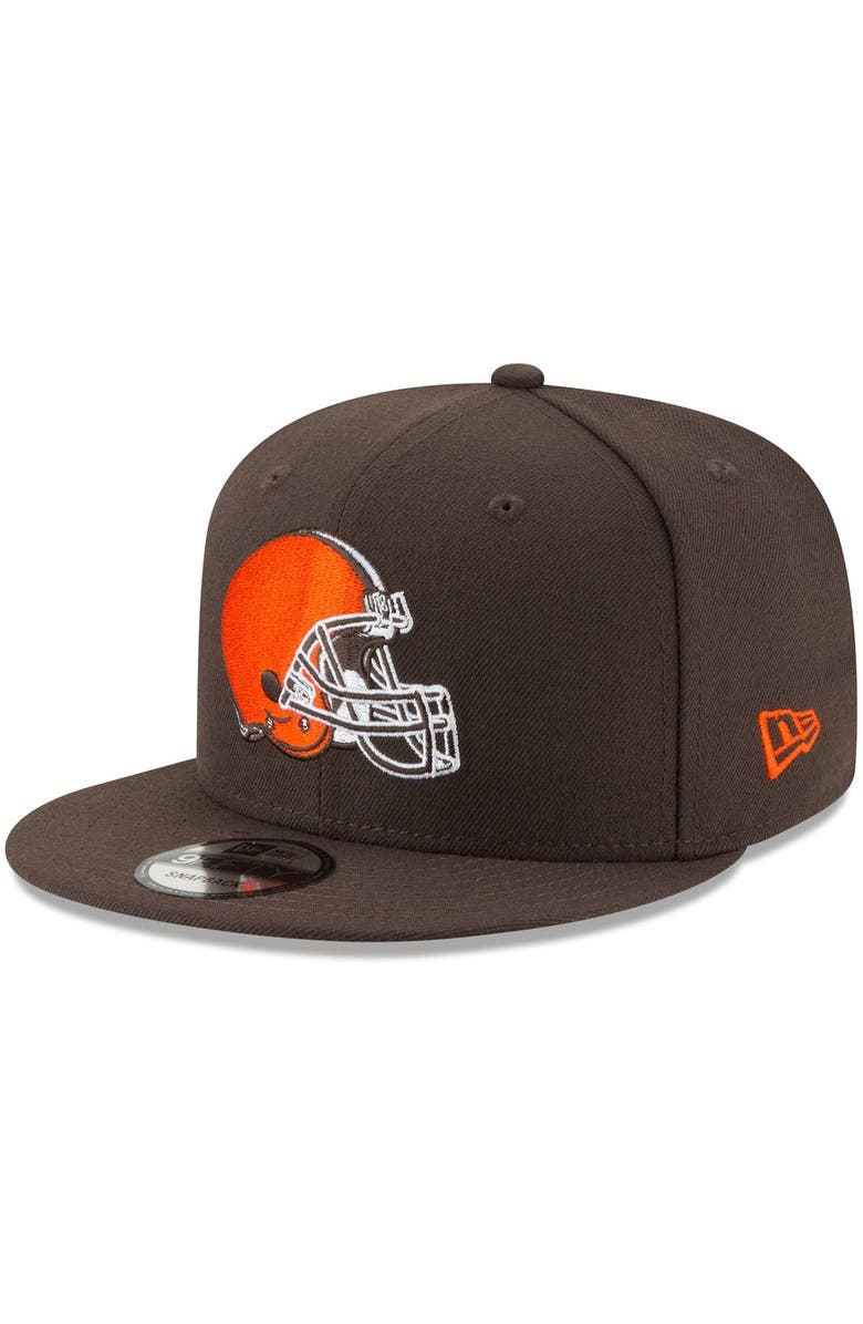 New Era Men's New Era Brown Cleveland Browns Basic 9FIFTY Adjustable Snapback Hat, Main, color,