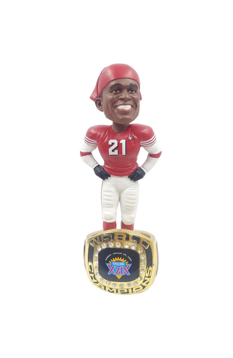 FOCO Deion Sanders (49ers) Super Bowl XXIX Ring Base Exclusive Bobblehead #/360, Main, color, Multi-Color