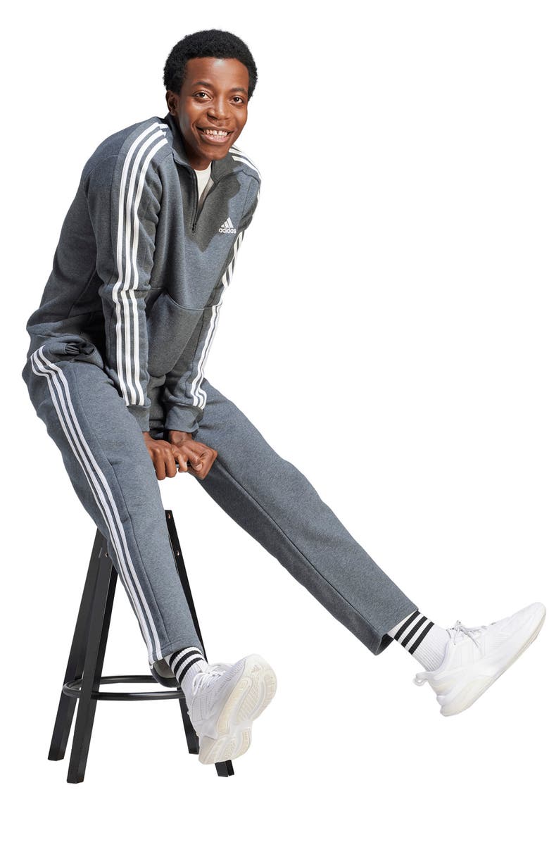 adidas Essentials 3-Stripes Fleece Sweatpants, Alternate, color, 