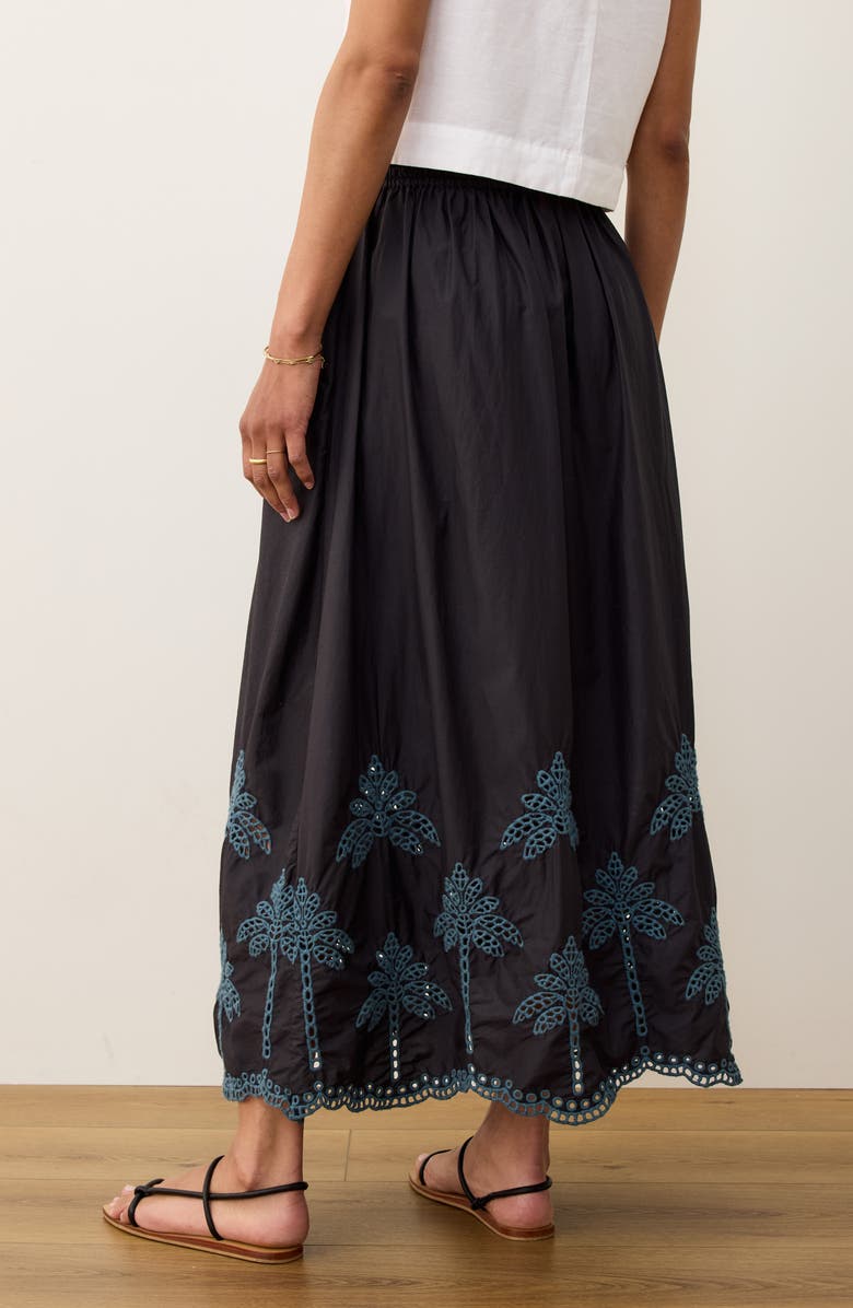 Marine Layer Ryland Eyelet Embroidered Skirt, Alternate, color, Black