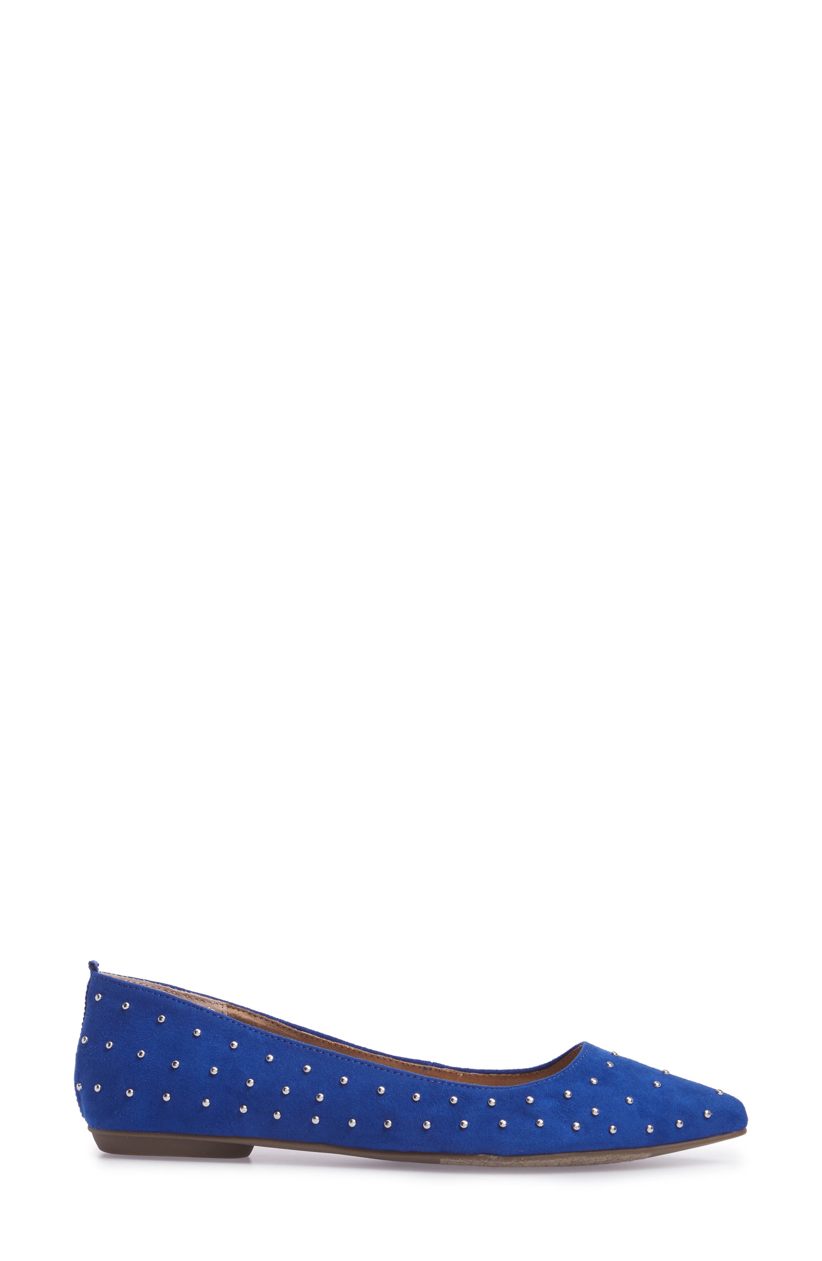 Sienna Flat, Alternate, color, COBALT FAUX SUEDE