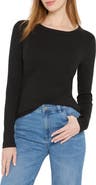 NIC+ZOE Perfect Rib Cotton Blend Long Sleeve Top