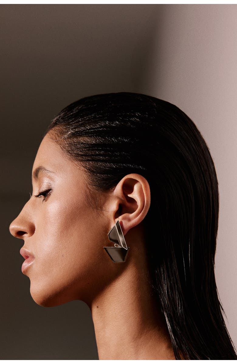 Nayibe Warchausky Jewelry Optical Earrings, Alternate, color, Silver