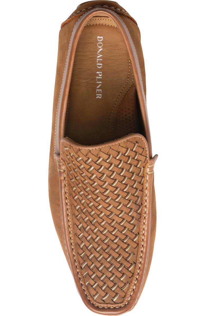 Donald Pliner Damiano Woven Moc Toe Loafer, Alternate, color, Saddle