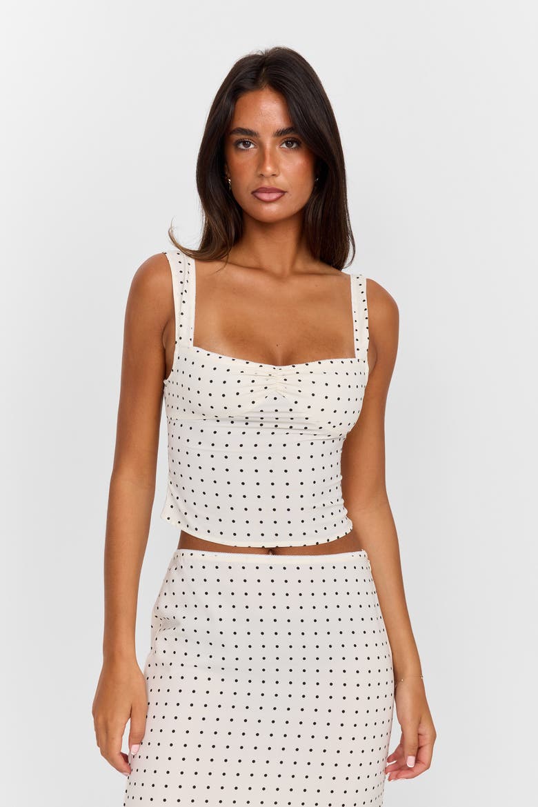 Lottie Top, Alternate, color, White Polkadot