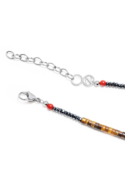 Nialaya Natural Stone Heishi Beaded Necklace In Brown