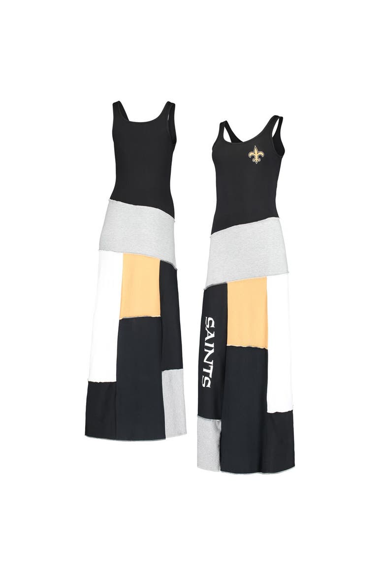 Women's Refried Apparel Black New Orleans Saints Tri-Blend Sleeveless Maxi Dress, Alternate, color, Black