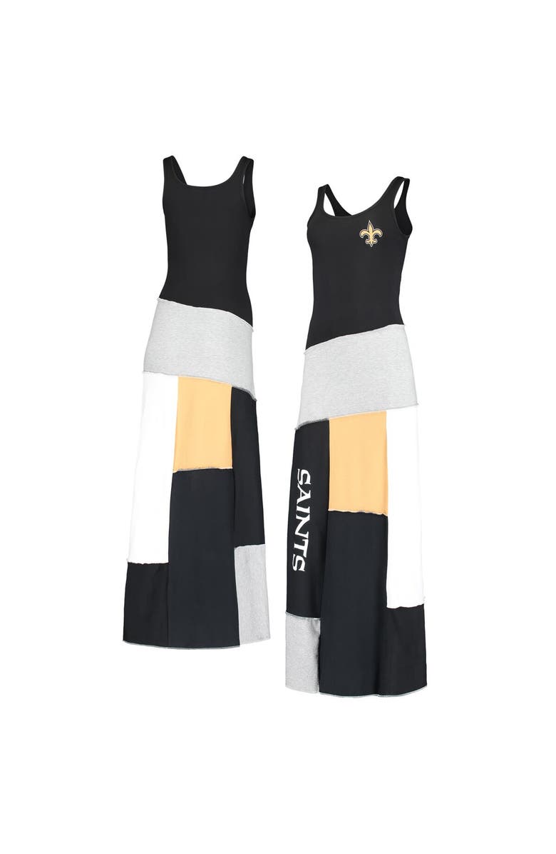 REFRIED APPAREL Women's Refried Apparel Black New Orleans Saints Tri-Blend Sleeveless Maxi Dress, Alternate, color, 