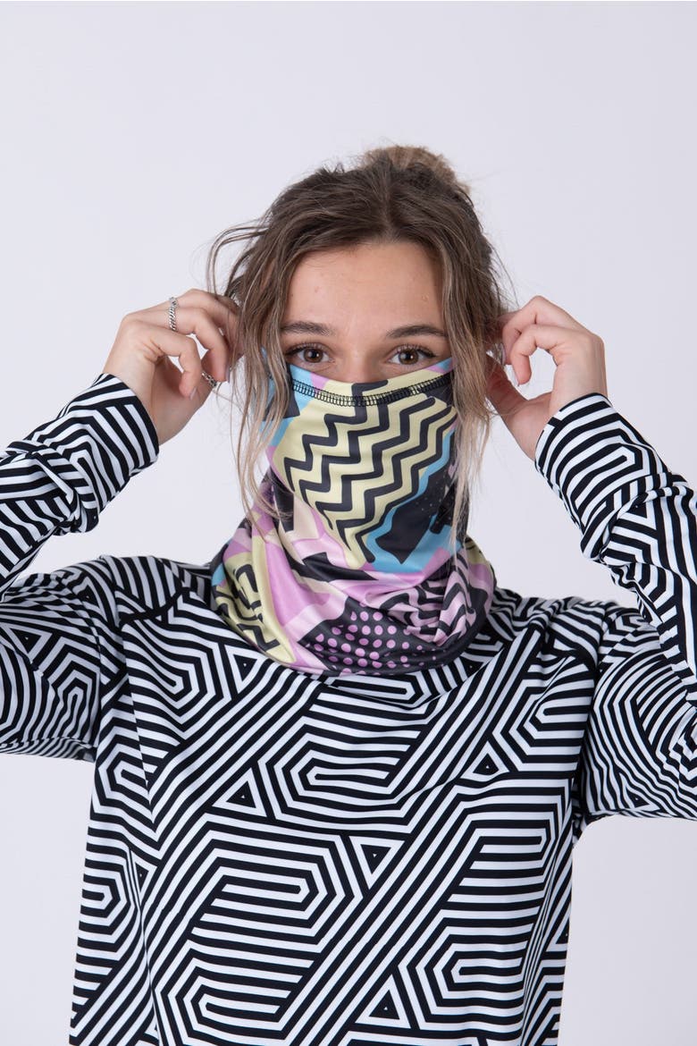 Neckwarmer - Saved By The Bell Print, Alternate, color, Geometric