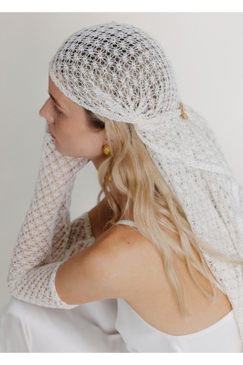 Boho Veil, Alternate, color, Off White