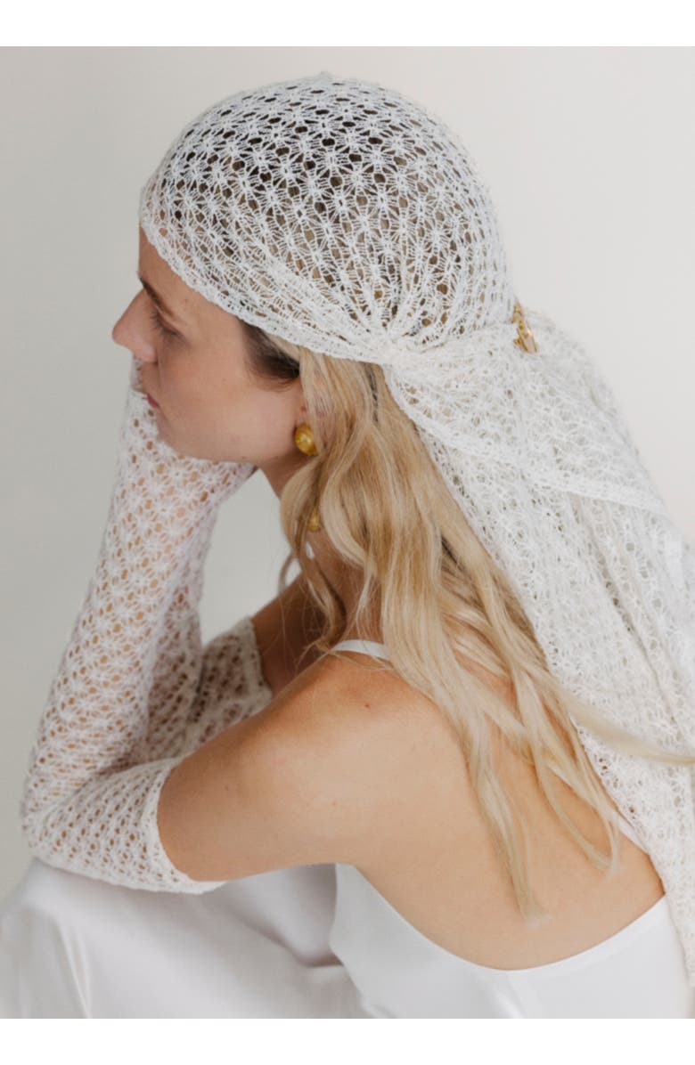 Alas Boho Veil, Alternate, color, Off White