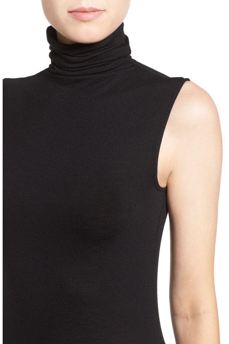 Scrunch Funnel Neck Shell, Alternate, color, BLACK
