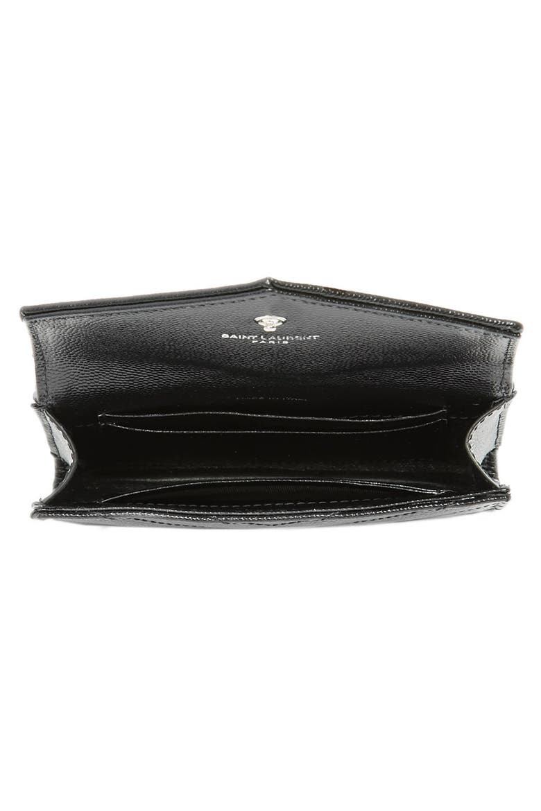 Small Monogram Leather French Wallet, Alternate, color, NOIR