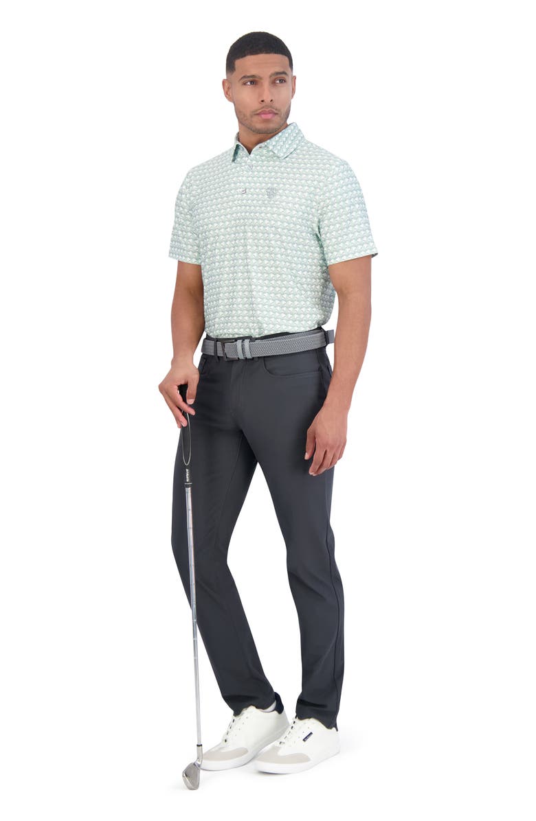 Ben Sherman Art Deco Tech Jersey Golf Polo, Alternate, color, Light Grey