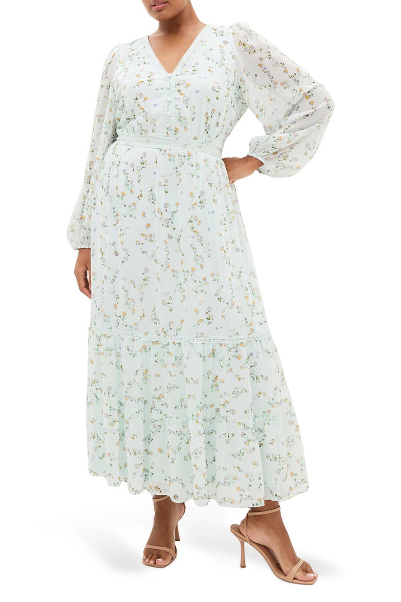 Kiki Ditsy Floral Print Maxi Dress, Main, color, SWEET DITSY