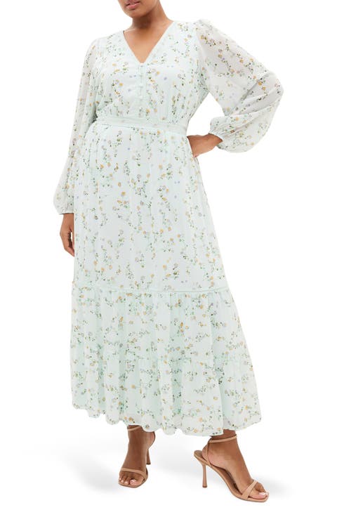 Kiki Ditsy Floral Print Maxi Dress