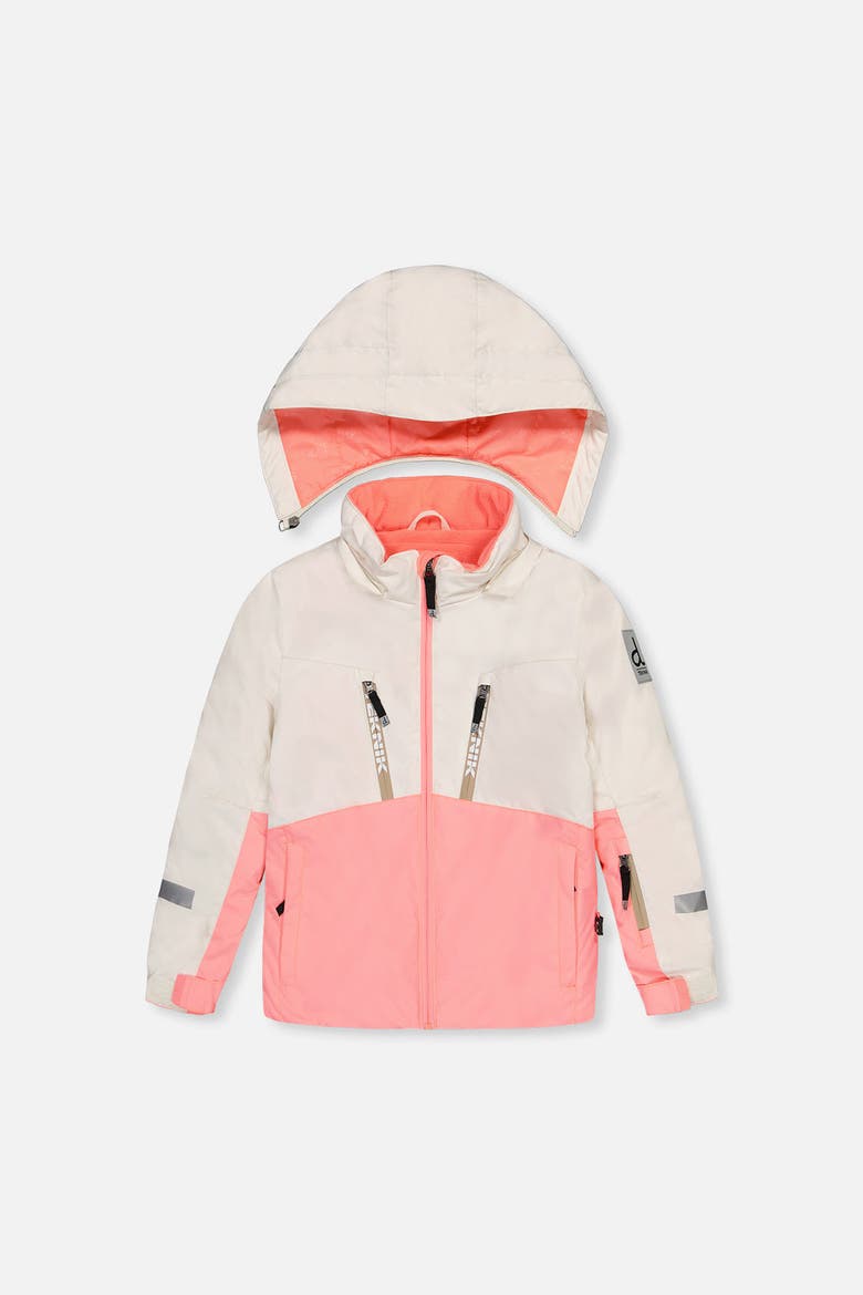 Teknik Sleeve Reinforced Jacket & Pants Two Piece Snowsuit, Alternate, color, Off-White and Pink