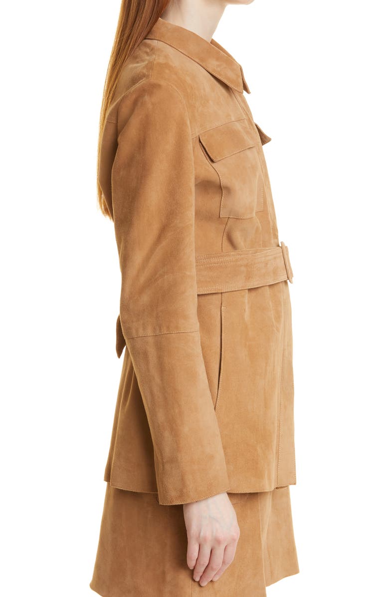 BOSS Safila Suede Jacket, Alternate, color, 