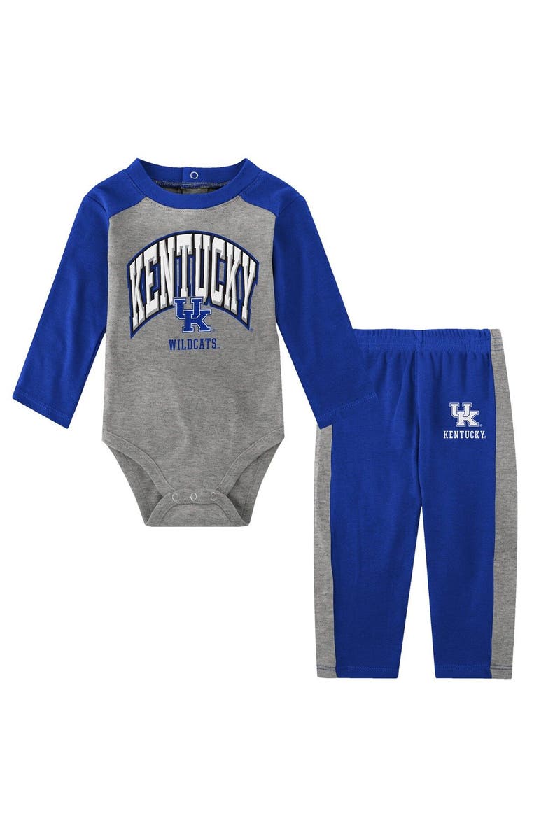 Outerstuff Newborn & Infant Royal Kentucky Wildcats Rookie of the Year Long Sleeve Bodysuit & Pants Set, Main, color, 