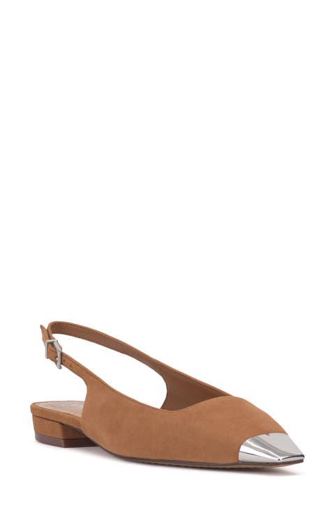 Sellyn Cap Toe Slingback Flat (Women)