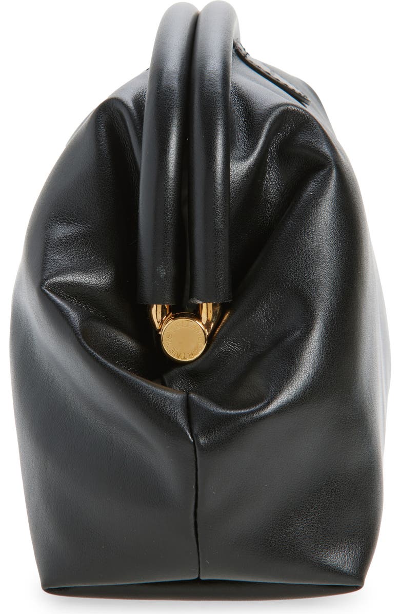 Stella McCartney Falabella Padded Soft Clutch, Alternate, color, Black