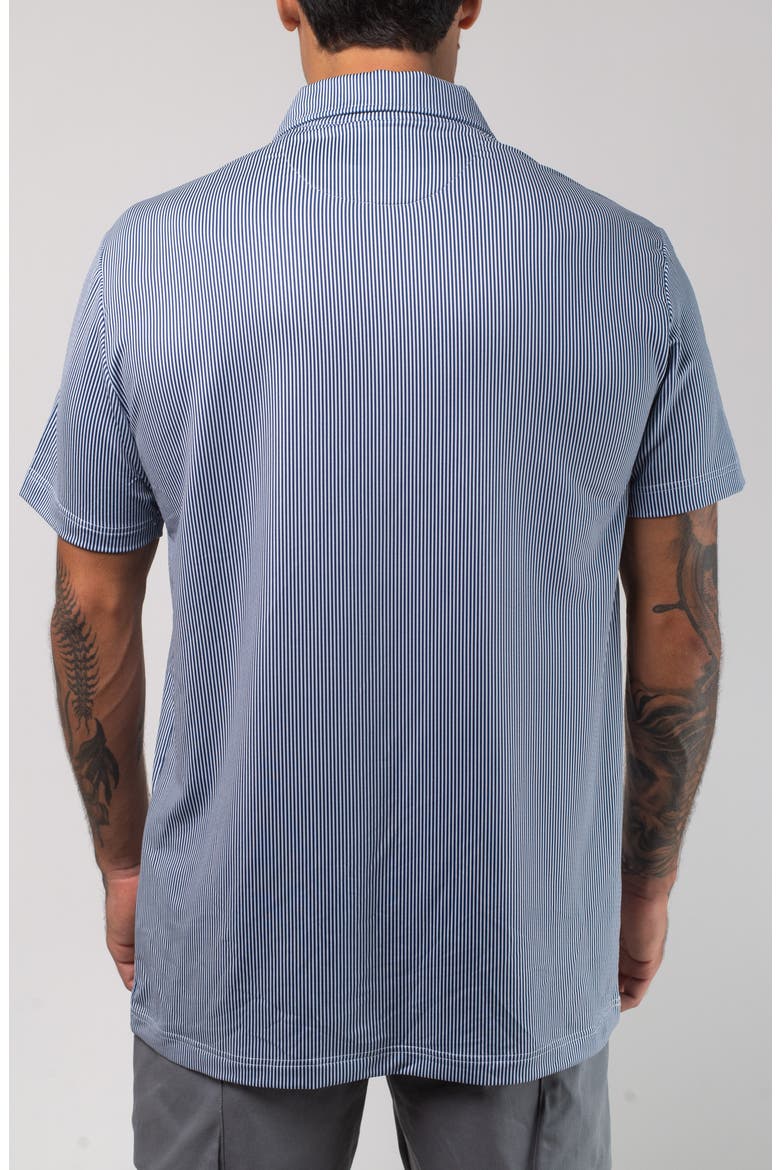Aqua Terra Linear Stripe Performance Polo, Alternate, color, NAVY