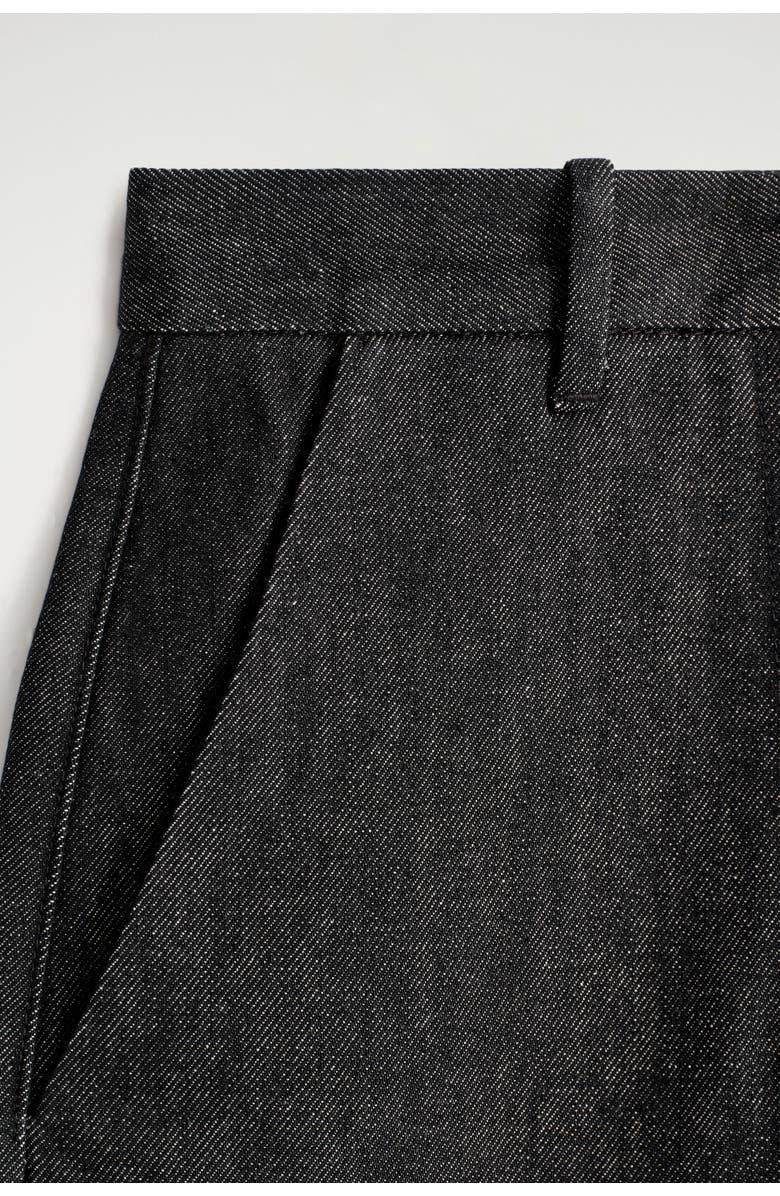 COS Relaxed-Fit Wide-Leg Denim Pants, Alternate, color, Black