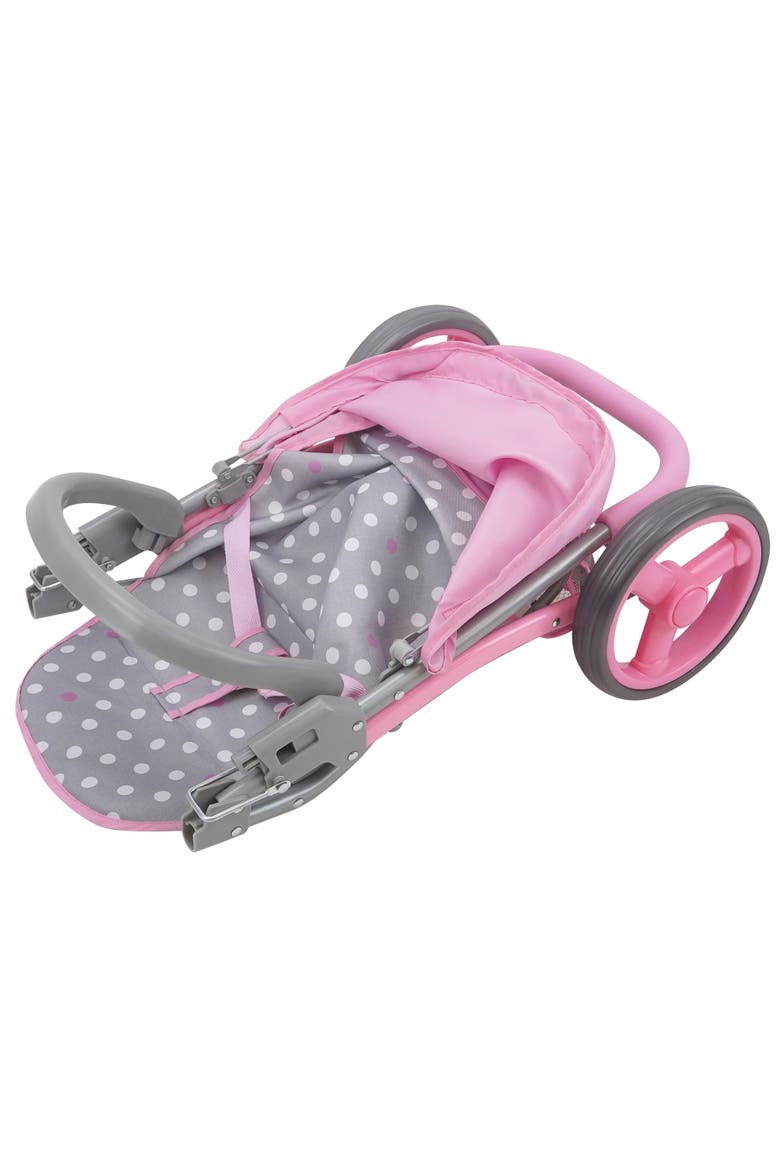 Cotton Candy Pink Doll Jogger Stroller, Fits Dolls Up to 24", Alternate, color, Multicolored