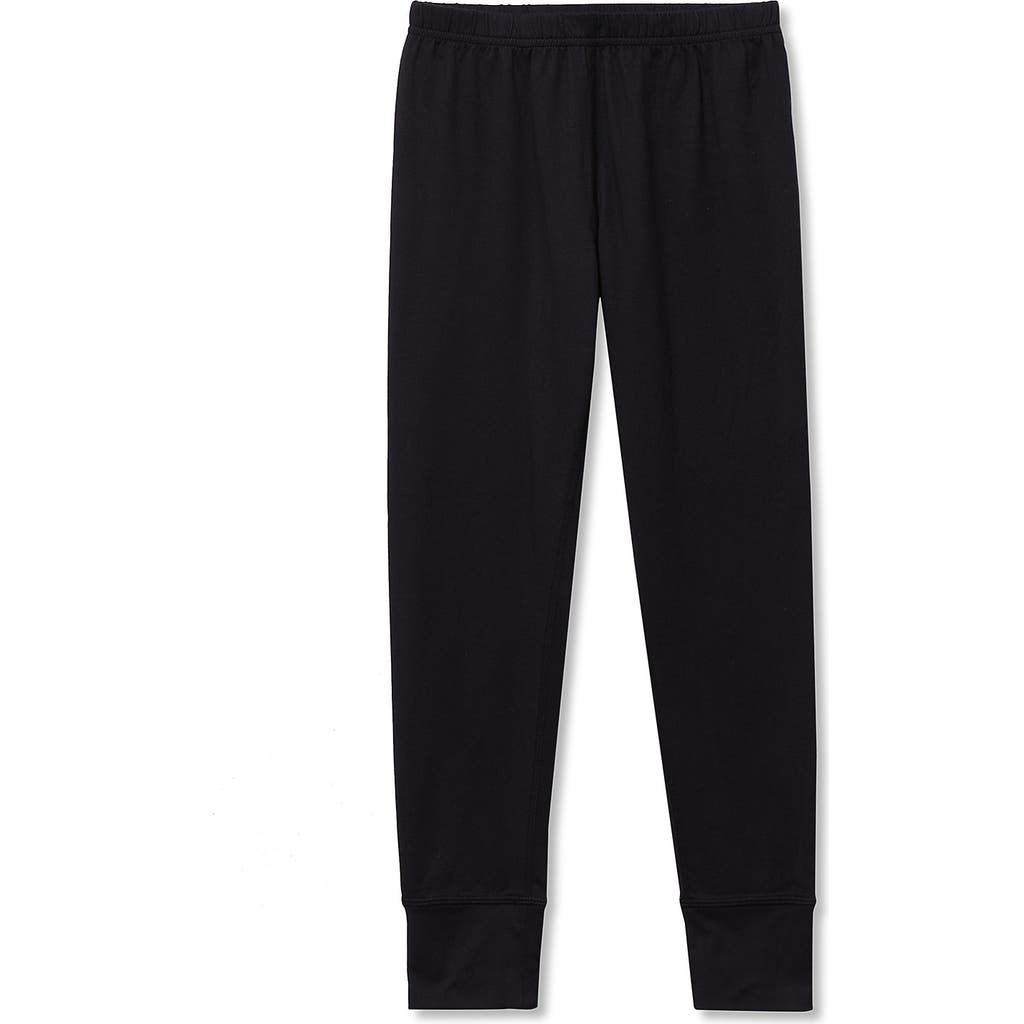 Lands' End Boys Thermal Base Layer Long Underwear Thermaskin Pants In Black