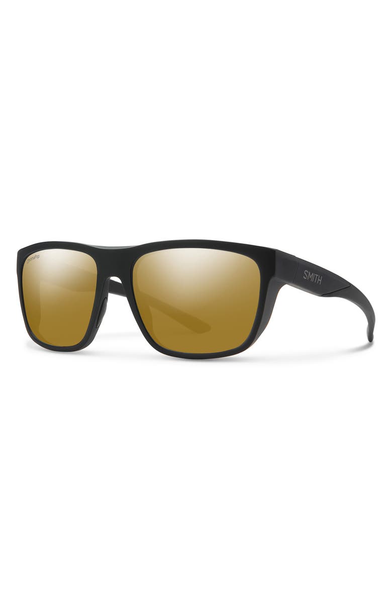 Smith Barra 59mm ChromaPop<sup>™</sup> Polarized Sunglasses, Alternate, color, Matte Black/ Bronze