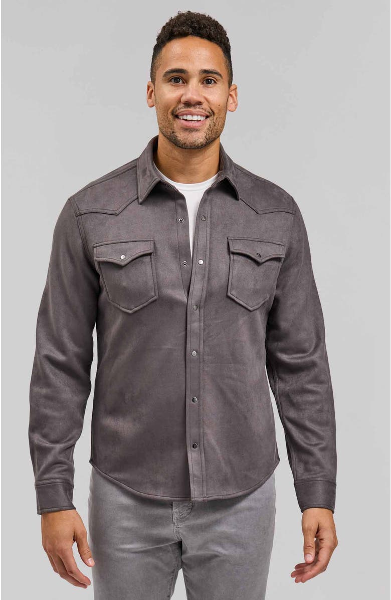 Rye 51 The Wyatt Shirt Jacket, Alternate, color, Smoke