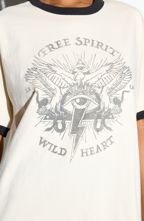 Spiritual Gangster Free Spirit Oversized Cotton Graphic T-shirt In White