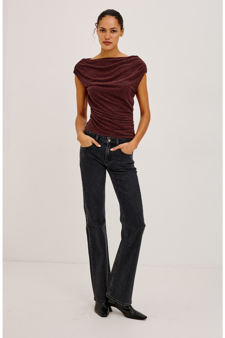 Dominic Cowl Neck Top, Alternate, color, MERLOT