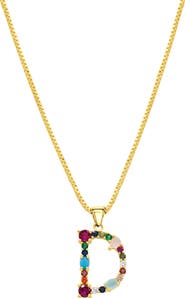 Adornia CZ Initial Pendant Necklace