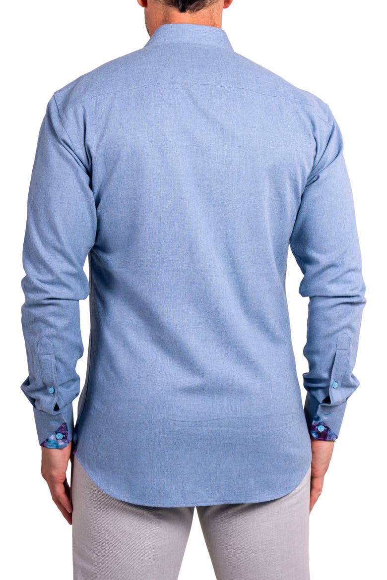 Einstein Ascension Contemporary Fit Button-Up Shirt, Alternate, color, BLUE