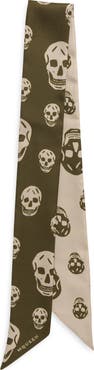 McQueen Skinny Silk Twill Scarf