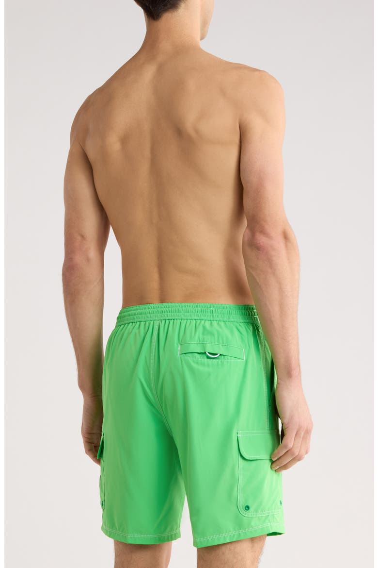 Baja Bay Swim Trunks, Alternate, color, GLOWSTICK