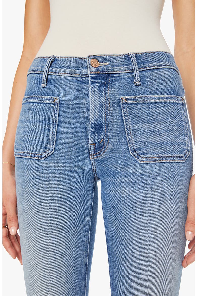 The Weekend Patch Pocket Flare Leg Jeans, Alternate, color, POPPIN WHEELIES