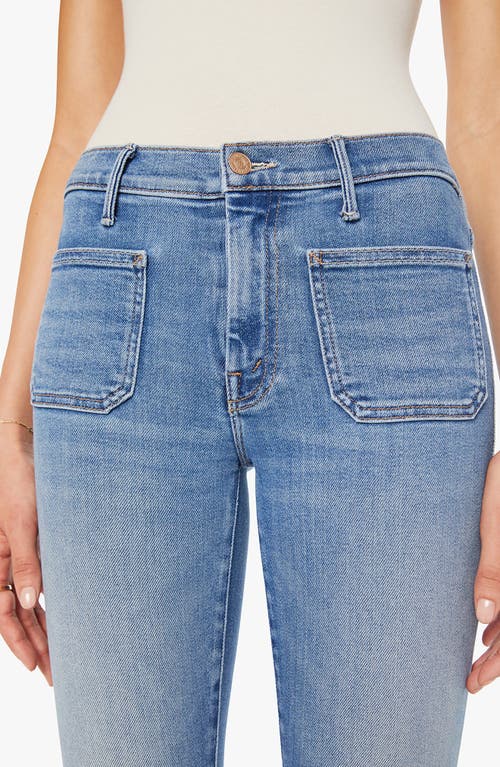 Mother The Patch Pocket Weekender Jeans In Poppin Wheelies In Blue