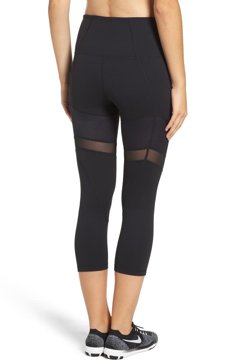 Zella Turning Point High Waist Crop Leggings, Alternate, color,