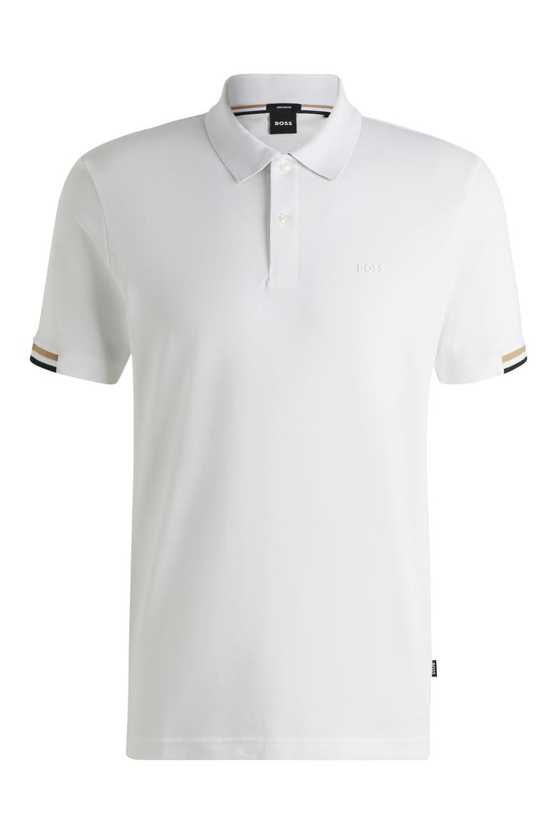 Parlay Solid Cotton Piqué Polo, Alternate, color, WHITE