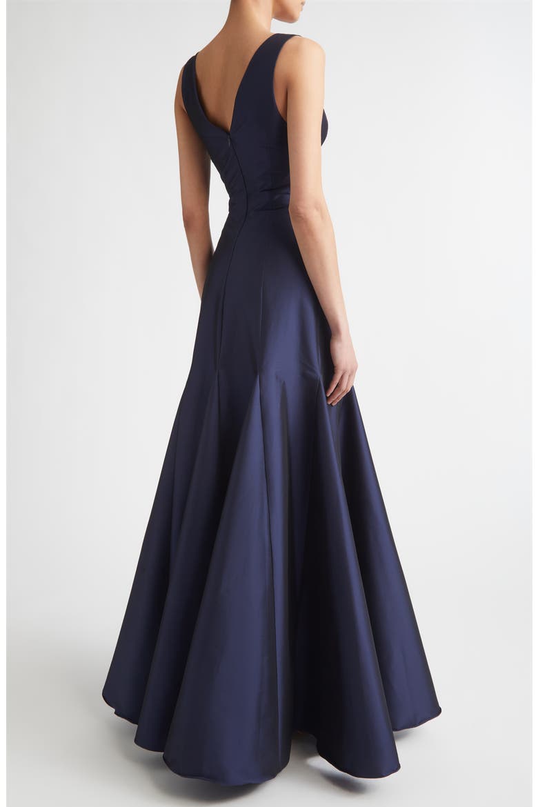 Aurelia V-Neck Stretch Mermaid Gown, Alternate, color, MIDNIGHT BLUE